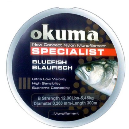 OKUMA NYLON LINE BLUEFISH /300mtr / 0.37mm