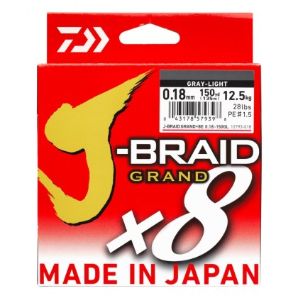 DAIWA ΝΗΜΑ J BRAID GRAND X8  / 270mtr/ ΓΚΡΙ