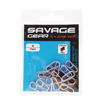 SAVAGE GEAR CUSTOM SALT SPLITRING SNAPS / 15pcs