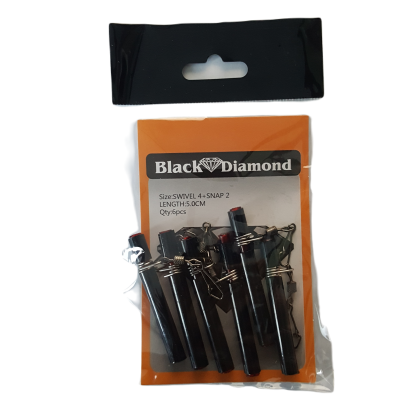 BLACK DIAMOND CYLINDER LONG ROLLING+SNAP (SUSSI) No 4x2 BLACK φακ. 6/τεμ